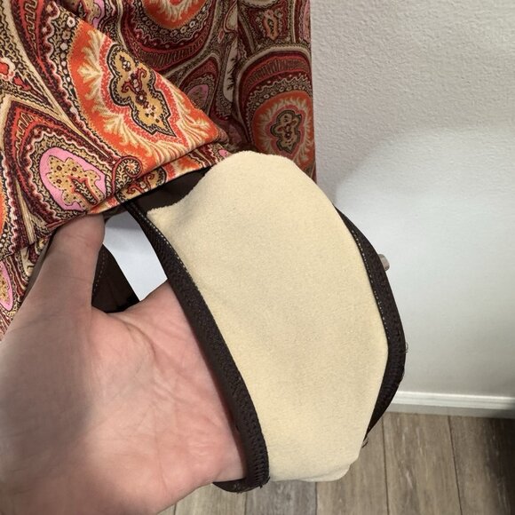 It Figures Swimsuit One Piece 22W Slimming Lined Orange Red Paisley Boho - Picture 8 of 10